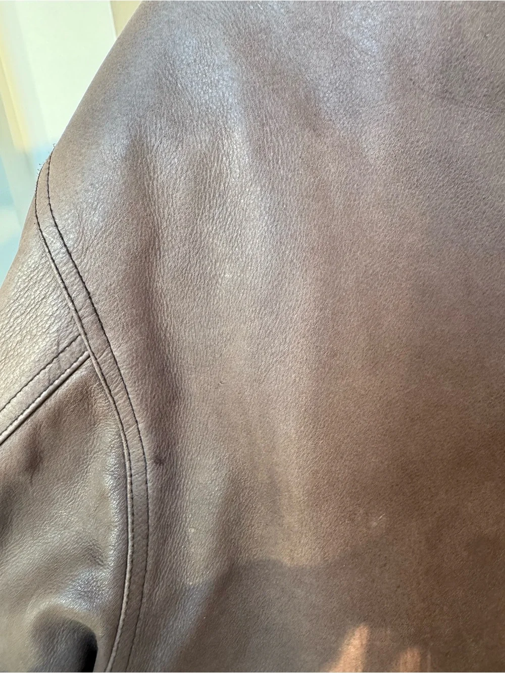 Vintage INC International Concepts Men's Brown Leather Bomber Jacket